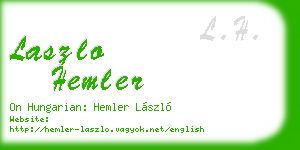 laszlo hemler business card